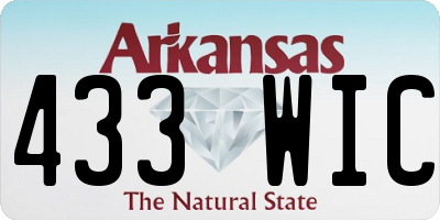 AR license plate 433WIC