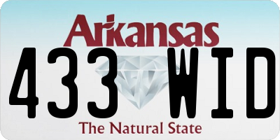 AR license plate 433WID