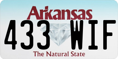 AR license plate 433WIF