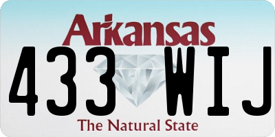 AR license plate 433WIJ