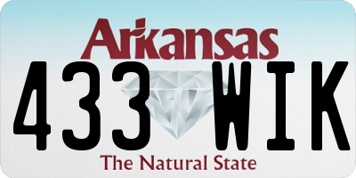 AR license plate 433WIK