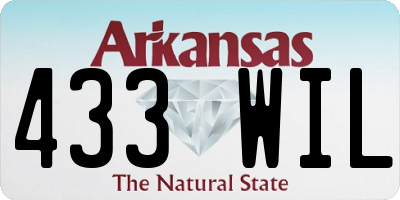 AR license plate 433WIL