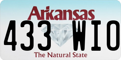 AR license plate 433WIO