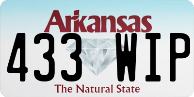 AR license plate 433WIP