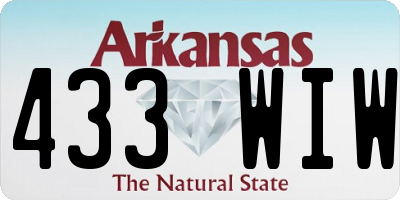 AR license plate 433WIW