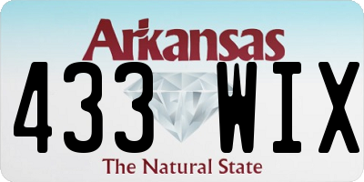AR license plate 433WIX