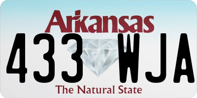 AR license plate 433WJA