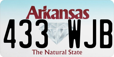 AR license plate 433WJB