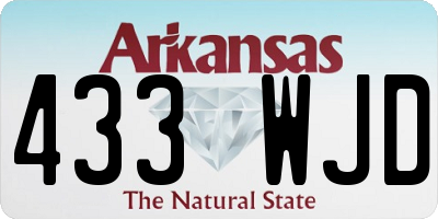 AR license plate 433WJD