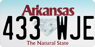AR license plate 433WJE