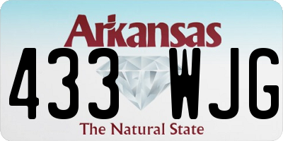 AR license plate 433WJG