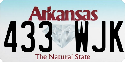 AR license plate 433WJK