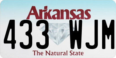AR license plate 433WJM