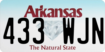 AR license plate 433WJN