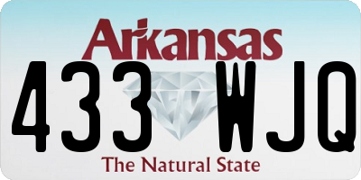 AR license plate 433WJQ