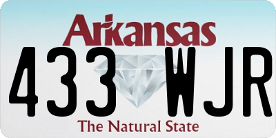 AR license plate 433WJR