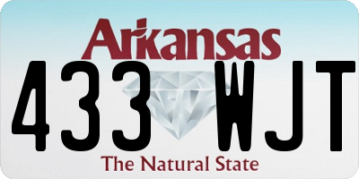 AR license plate 433WJT