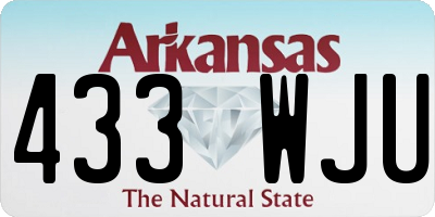 AR license plate 433WJU