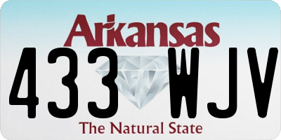 AR license plate 433WJV