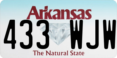 AR license plate 433WJW