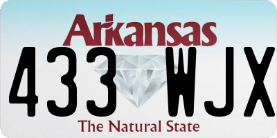 AR license plate 433WJX