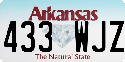 AR license plate 433WJZ