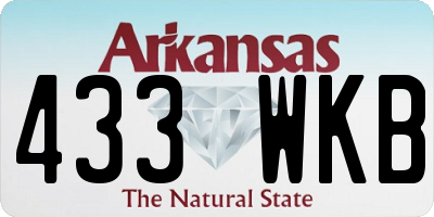 AR license plate 433WKB