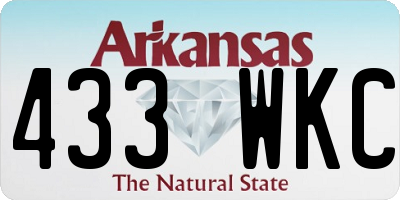 AR license plate 433WKC
