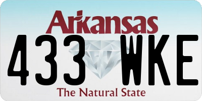 AR license plate 433WKE