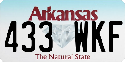 AR license plate 433WKF