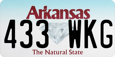 AR license plate 433WKG