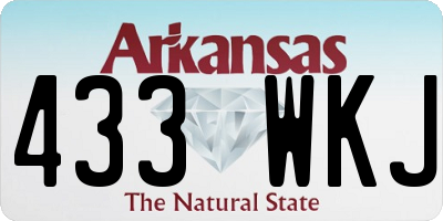 AR license plate 433WKJ