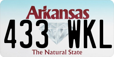 AR license plate 433WKL