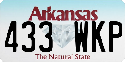 AR license plate 433WKP