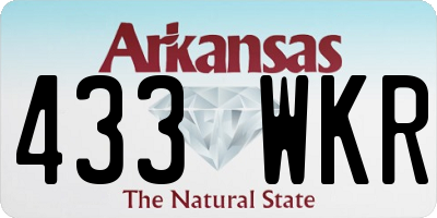AR license plate 433WKR