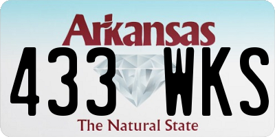 AR license plate 433WKS
