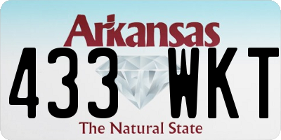 AR license plate 433WKT