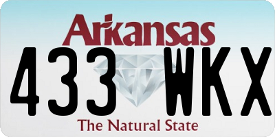 AR license plate 433WKX