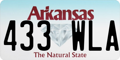 AR license plate 433WLA
