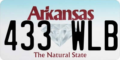 AR license plate 433WLB