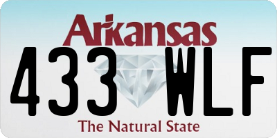 AR license plate 433WLF