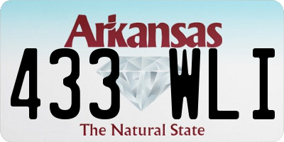 AR license plate 433WLI