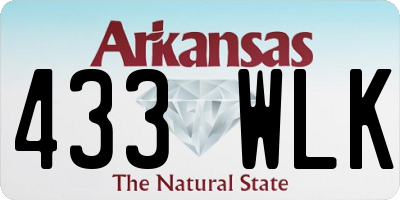 AR license plate 433WLK