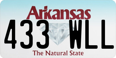AR license plate 433WLL