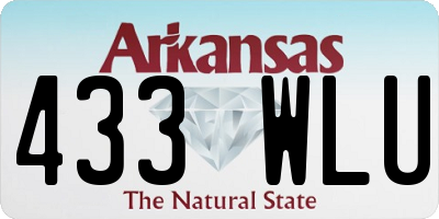 AR license plate 433WLU