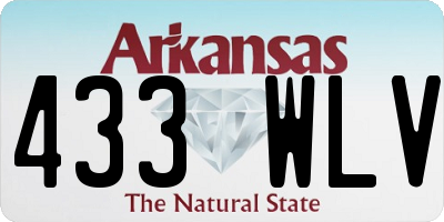 AR license plate 433WLV
