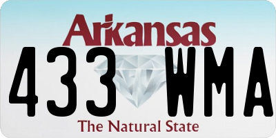 AR license plate 433WMA