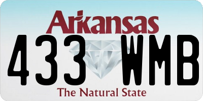 AR license plate 433WMB
