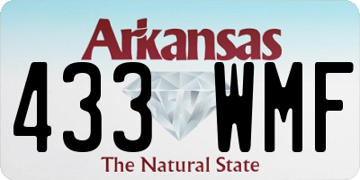 AR license plate 433WMF