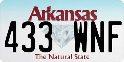 AR license plate 433WNF